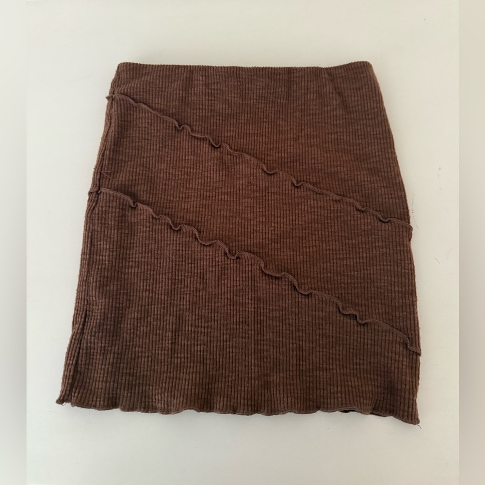 Oscar Mini Skirt Brown - Picture 7 of 10